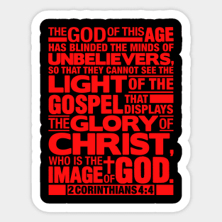 2 Corinthians 4:4 Glory of Christ Sticker